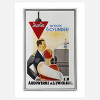 Emailleschild Audi 8 Zylinder111