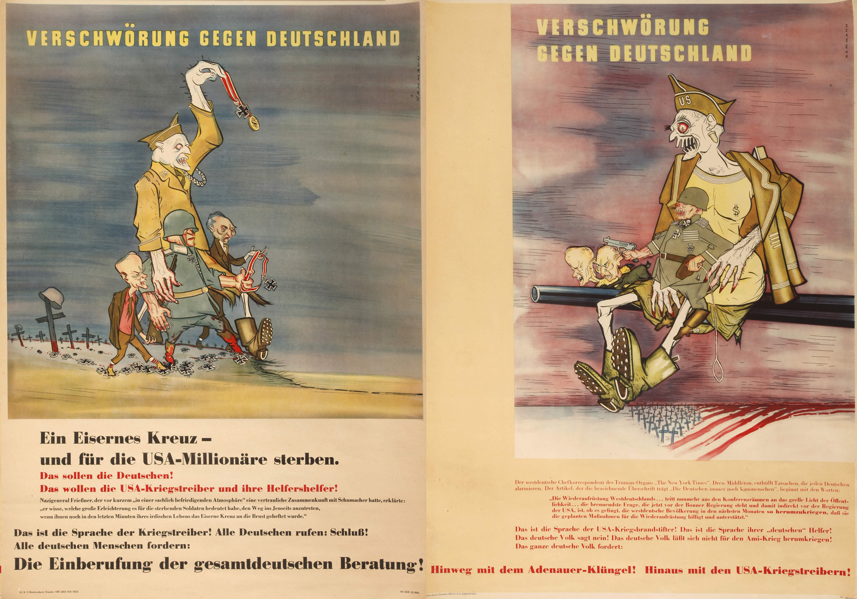 Zwei Propagandaplakate DDR