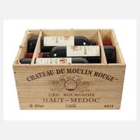 Sechs Flaschen Rotwein111