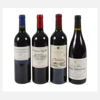 Vier Flaschen Rotwein111
