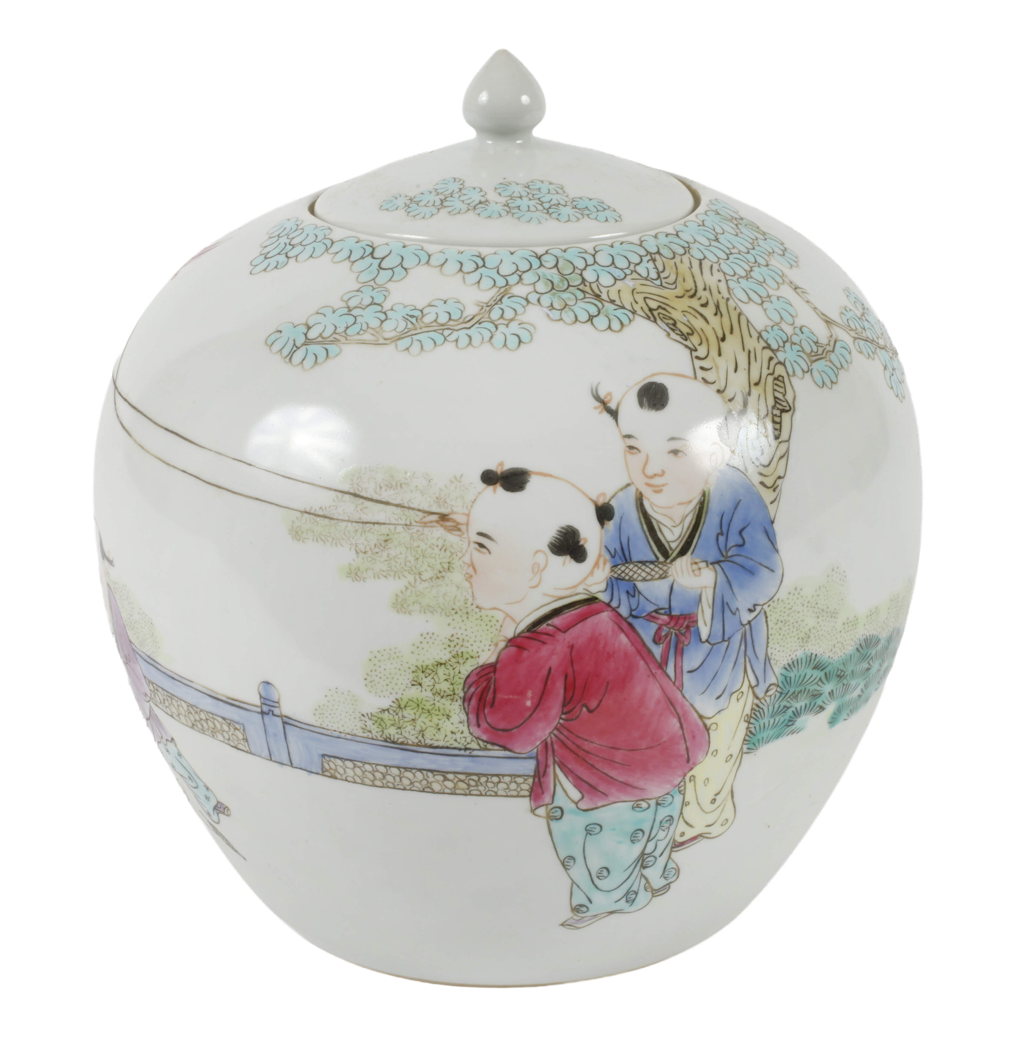 Deckelvase Famille rose