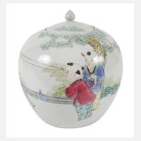 Deckelvase Famille rose111