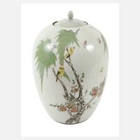 Deckelvase Famille rose111