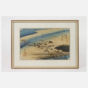 Utagawa Hiroshige, Szene am Oi-Fluss