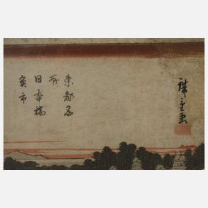 Utagawa Hiroshige, Zwei Holzschnitte