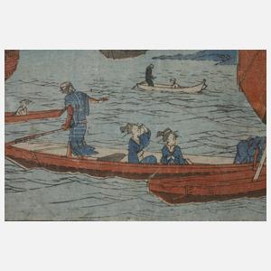 Utagawa Hiroshige, Zwei Holzschnitte