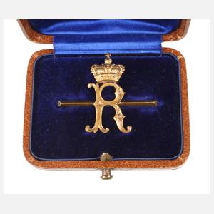 Goldene Geschenkbrosche eines Grafen