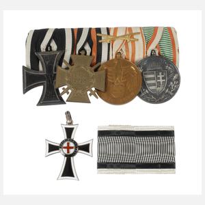 Ordensspange 1. Weltkrieg und Marianerkreuz 1871