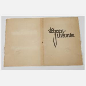Ehrenurkunde an Graf Felix von Luckner
