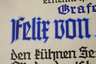 Ehrenurkunde an Graf Felix von Luckner