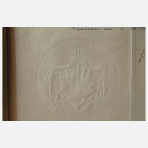 Urkunde zum Ritterkreuz des Albrechtordens