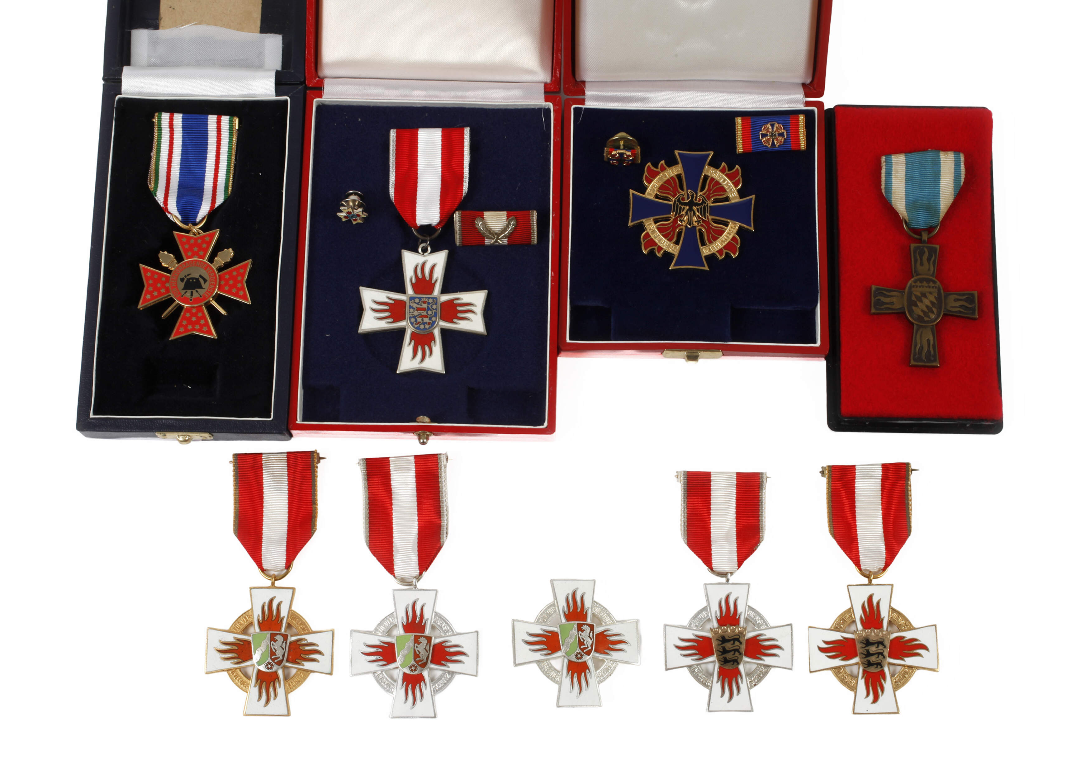 Konvolut Feuerwehr-Ehrenzeichen BRD