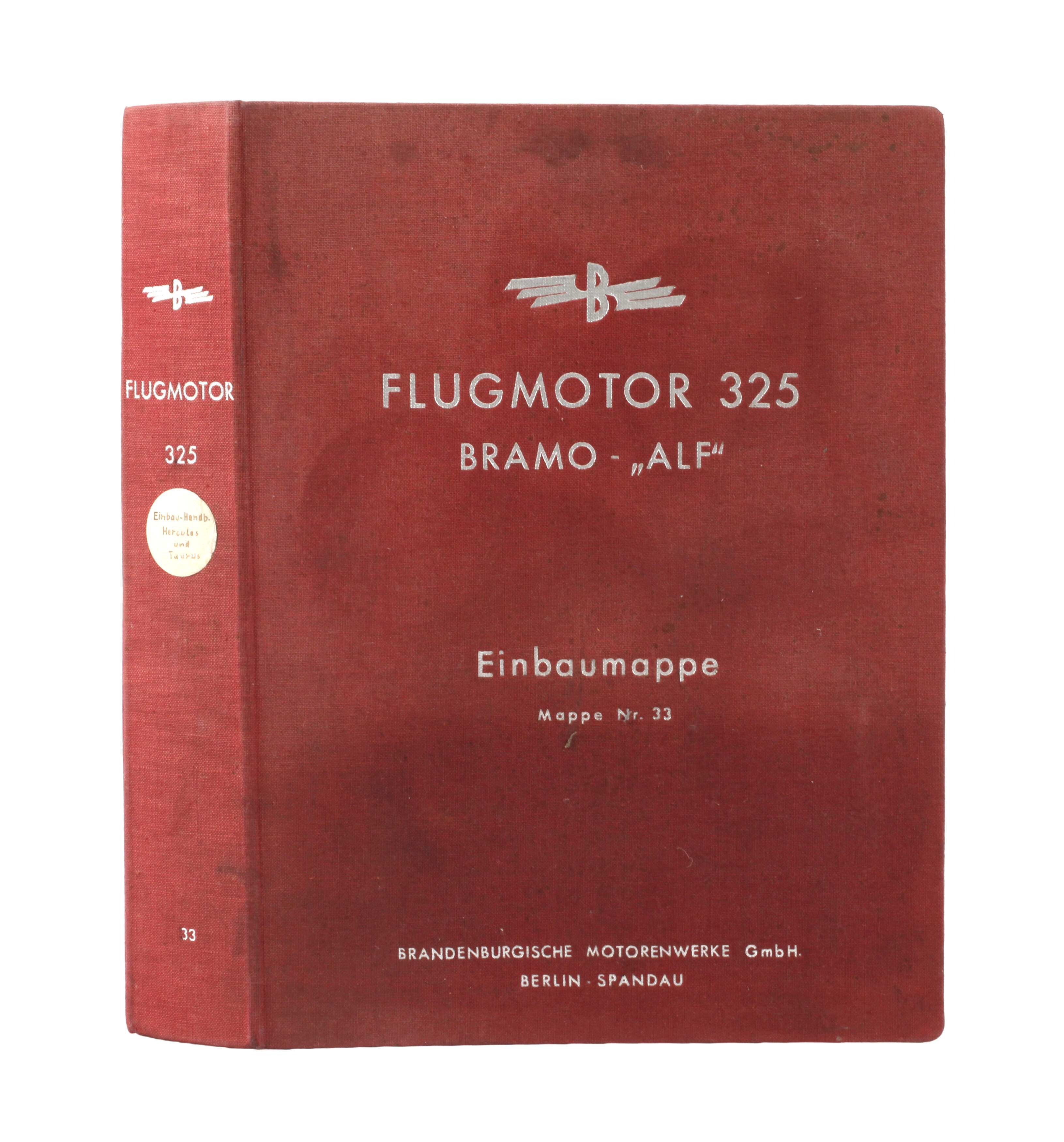 Einbaumappe Flugmotor 325, Bramo Alf