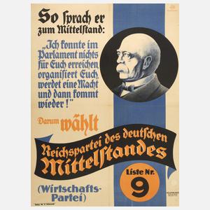 Plakat Reichspartei des deutschen Mittelstandes