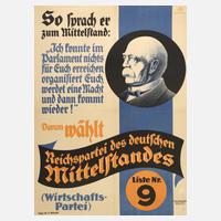 Plakat Reichspartei des deutschen Mittelstandes111