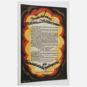 Plakat Großdeutsche Volkspartei