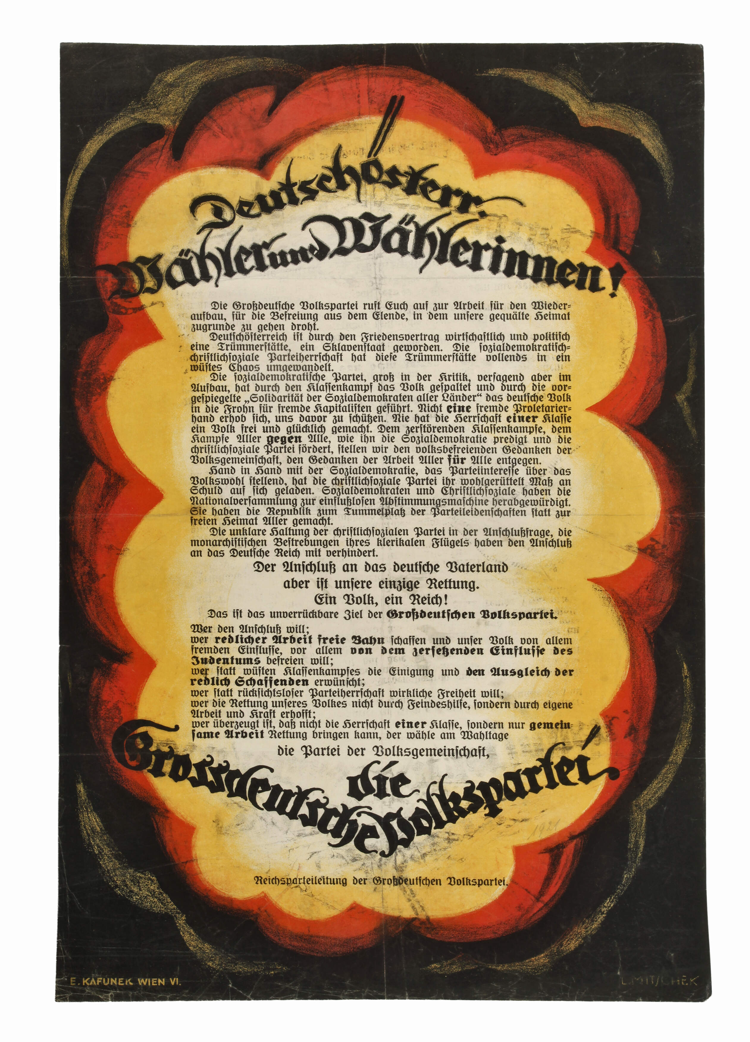 Plakat Großdeutsche Volkspartei