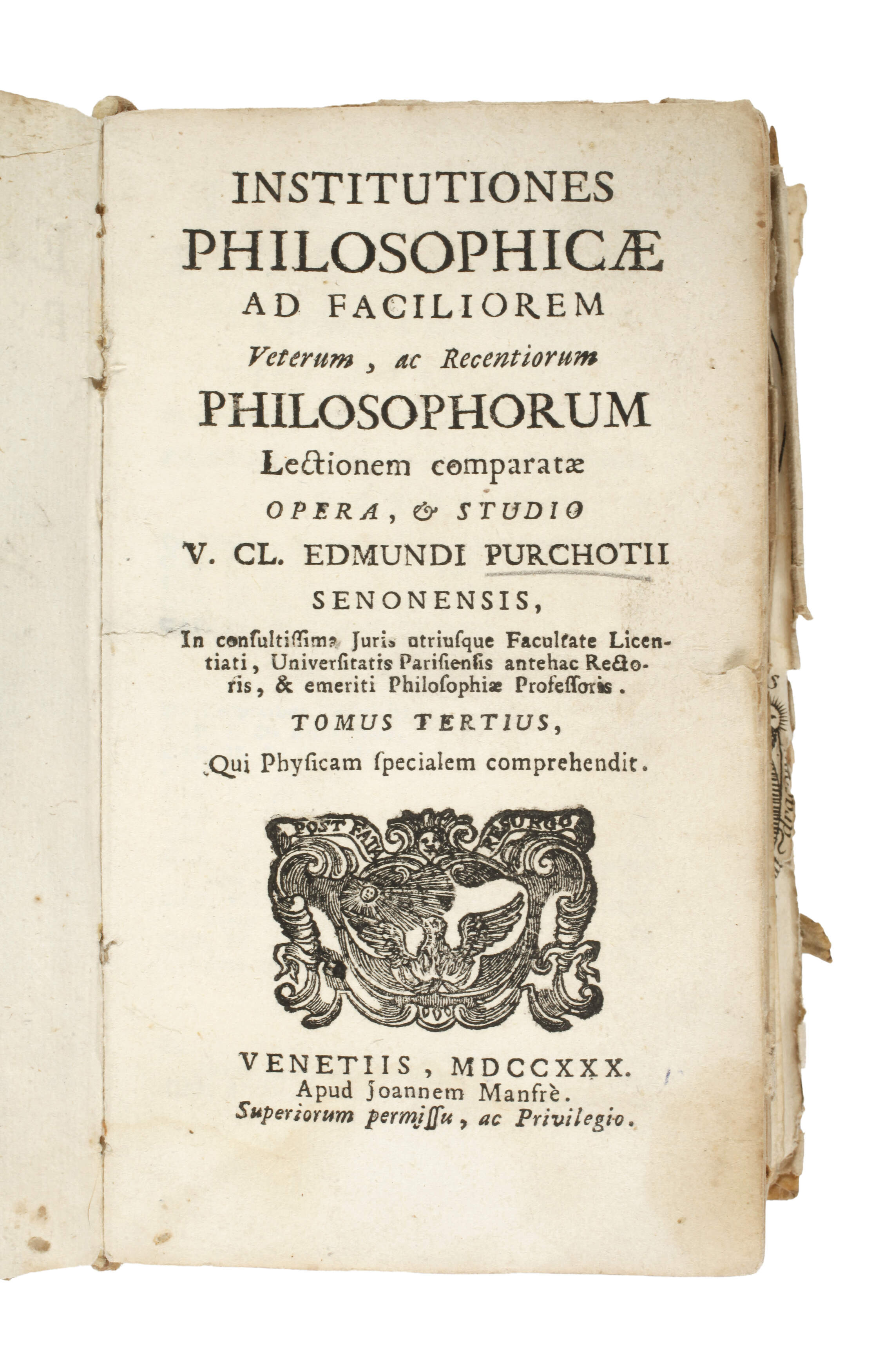 Institutiones Philosophicae ad faciliorem Veterum