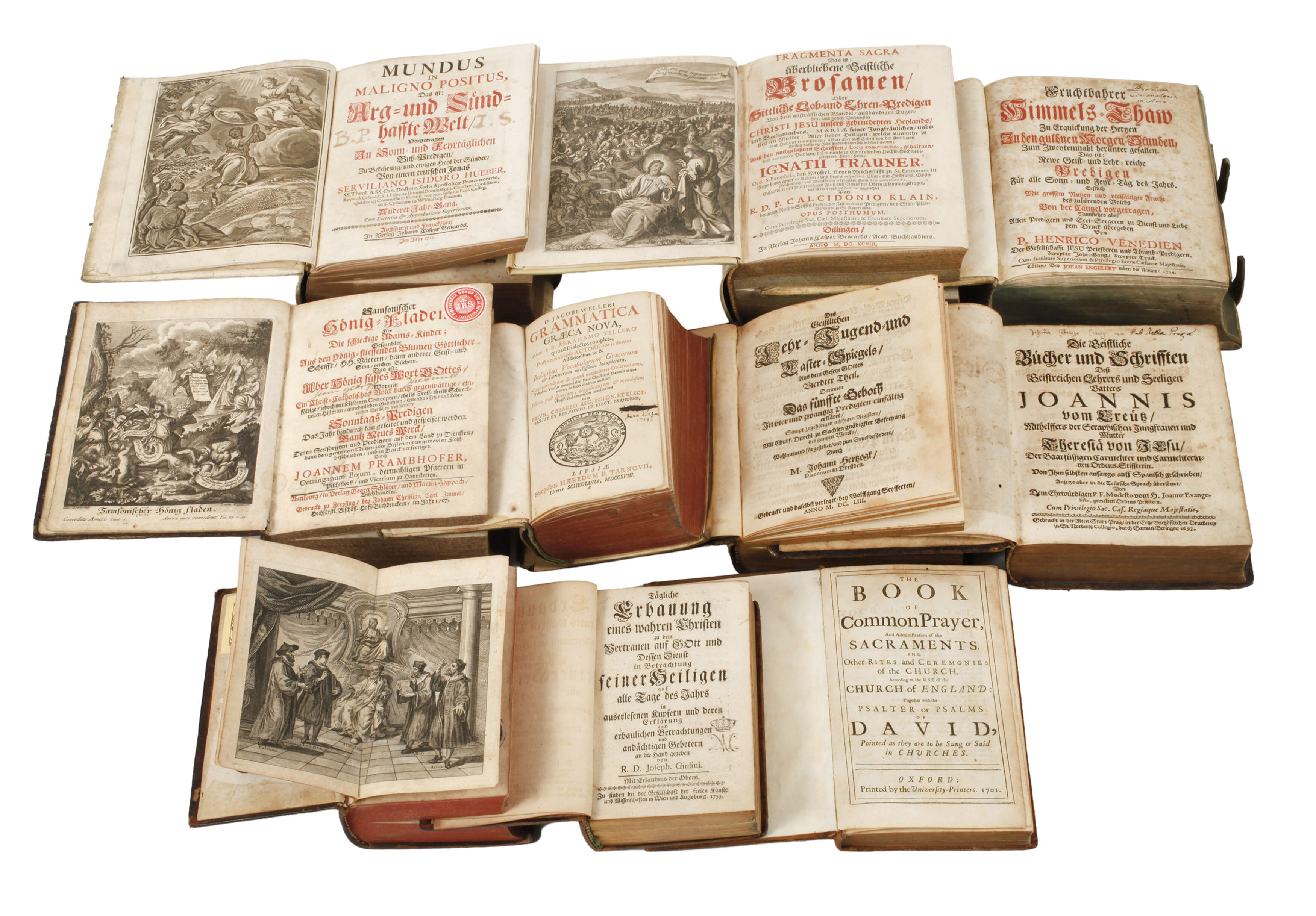 Konvolut religiöse Bücher 17./18. Jh.
