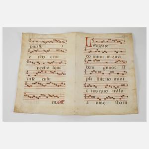 Doppelseitiges Antiphonarblatt