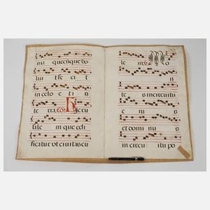 Doppelseitiges Antiphonarblatt