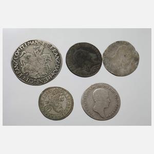 Großes Konvolut historische Silbermünzen