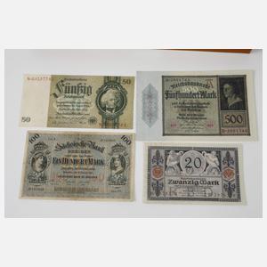 Konvolut Kleinmünzen und Scheine Deutsches Reich