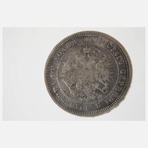 1/2 Rubel, Poltina, Polen russische Herrschaft