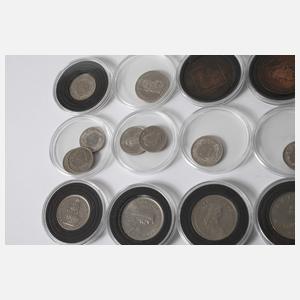 Münzsammlung mit Silbermünzen