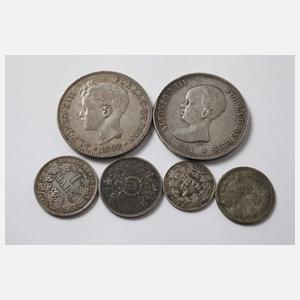 Münzsammlung mit Silbermünzen