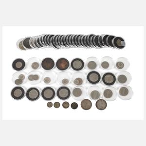 Münzsammlung mit Silbermünzen