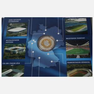 Sammlung Silbermedaillen FIFA-Stadien