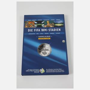 Sammlung Silbermedaillen FIFA-Stadien