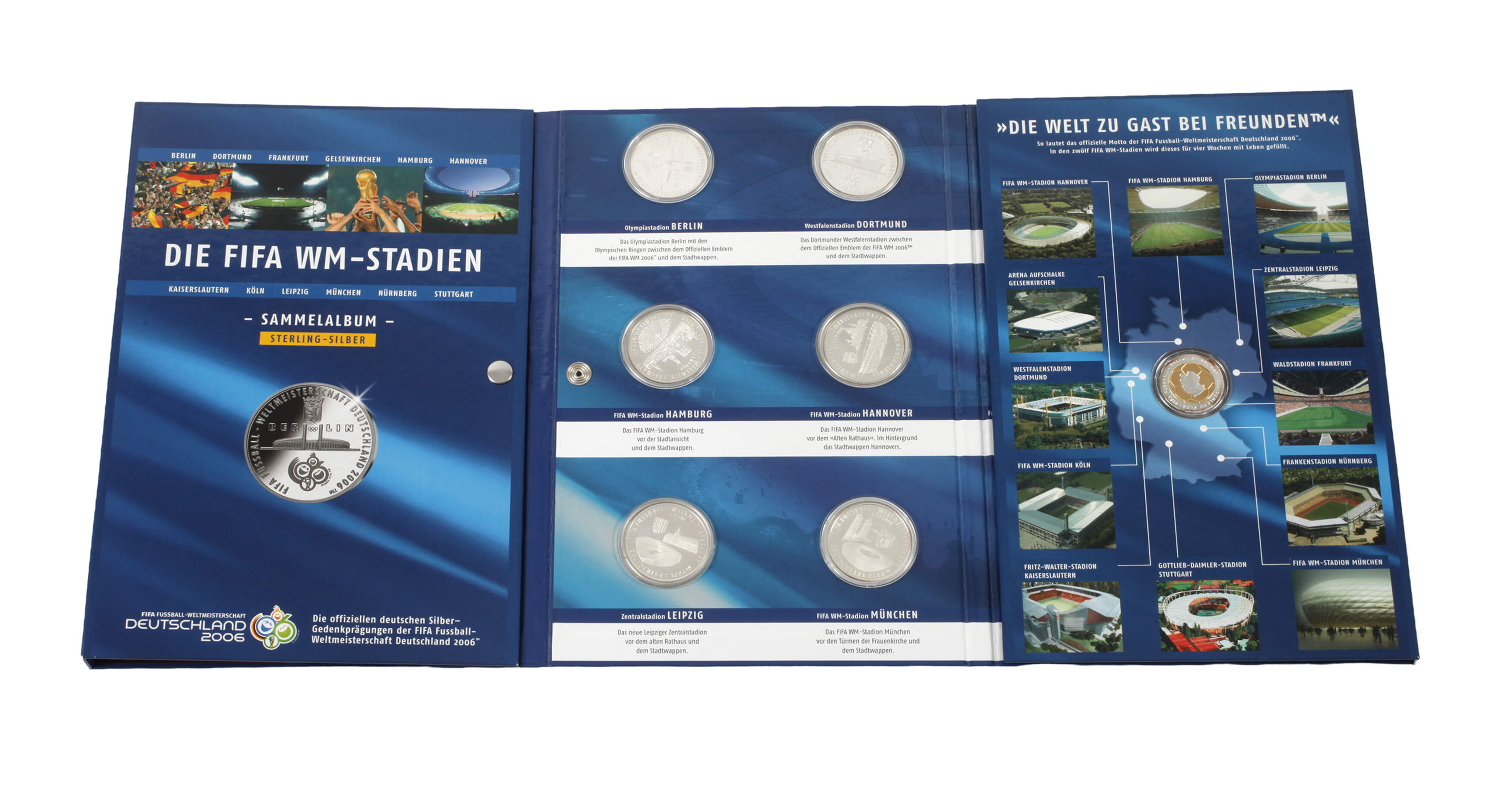 Sammlung Silbermedaillen FIFA-Stadien