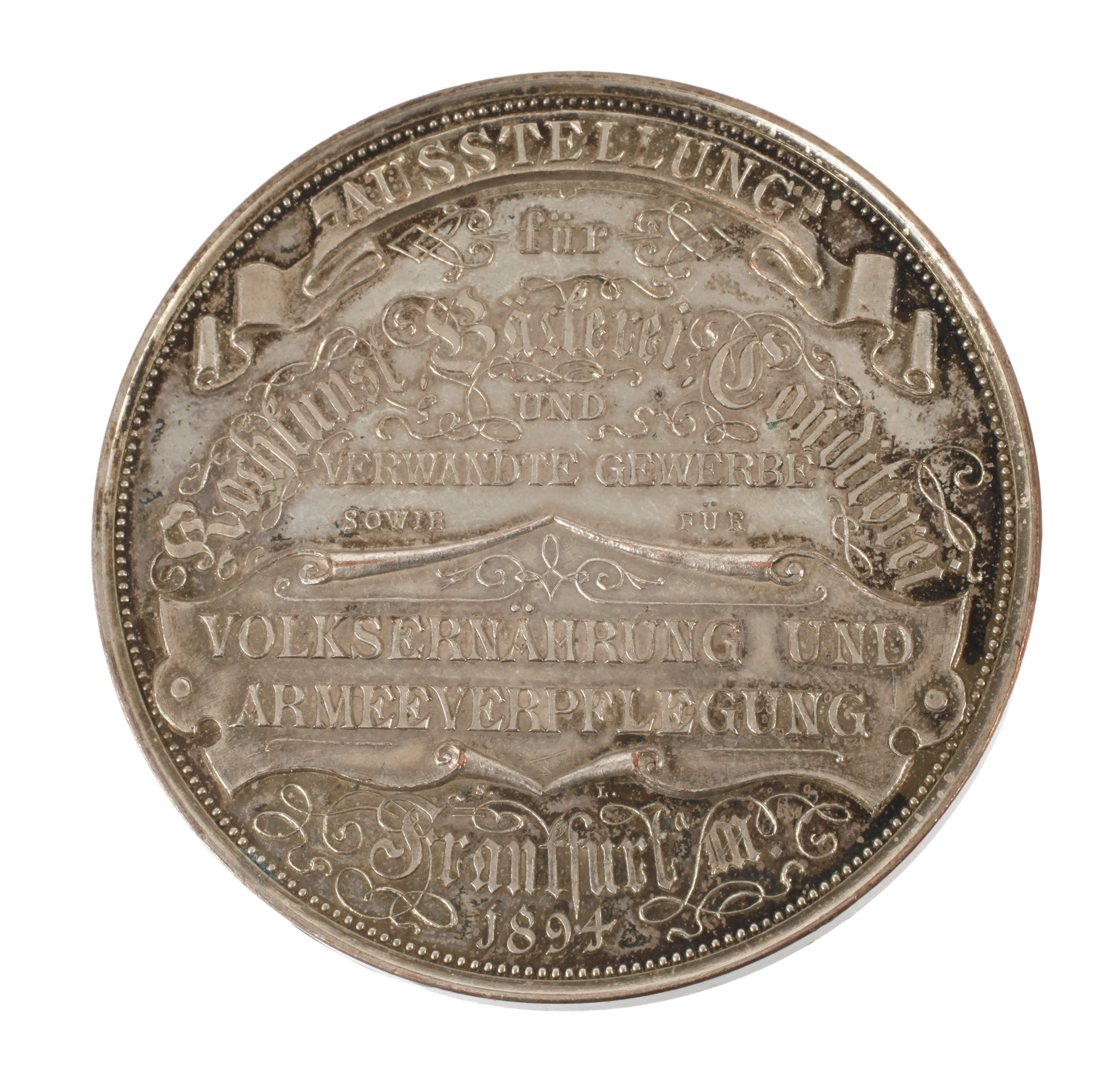 Medaille für Hochkunst Bäckerei und Conditorei