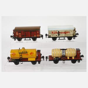 Konvolut Märklin Güterwagen und Bogenlampe