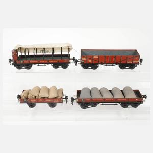 Konvolut Märklin Güterwagen und Bogenlampe
