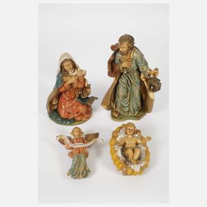 Große Weihnachtskrippe mit Figuren