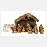 Große Weihnachtskrippe mit Figuren111