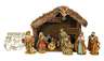 Große Weihnachtskrippe mit Figuren