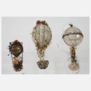 Konvolut Christbaumschmuck mit leonischem Draht