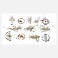 Konvolut Gablonzer Christbaumschmuck als Tiere111