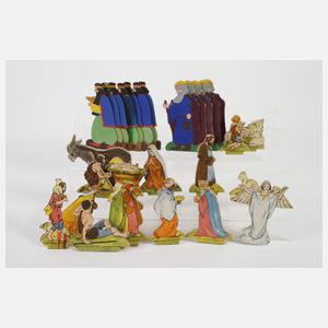 Dresdner Pappe Krippe und Schnittbogenfiguren