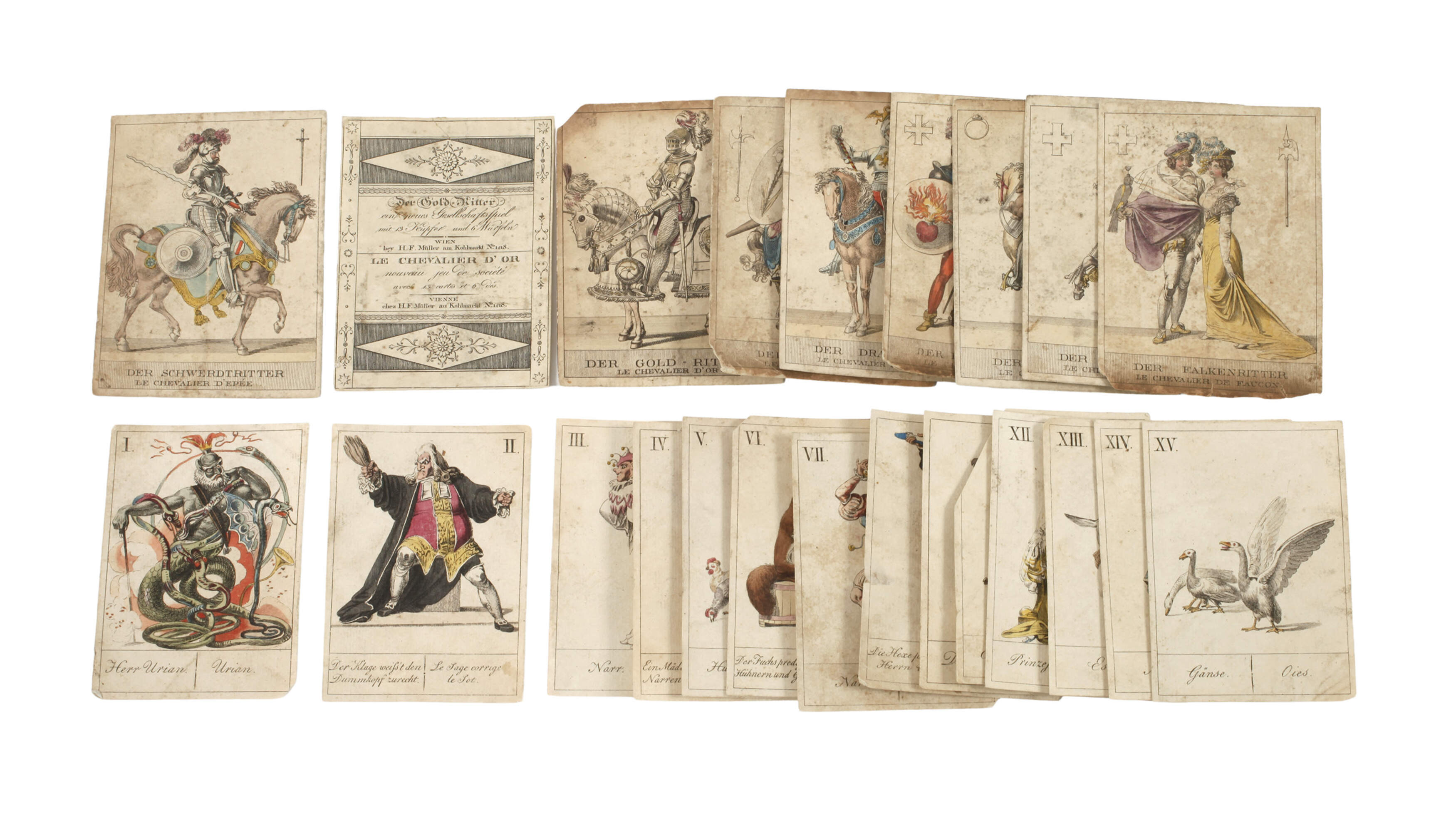 Konvolut Wiener Spielkarten Biedermeier