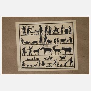 Großes Schattentheater mit beweglichen Figuren