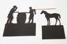 Großes Schattentheater mit beweglichen Figuren