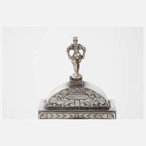 Tischuhr Freimaurer Silber