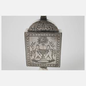 Tischuhr Freimaurer Silber