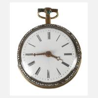Spindeltaschenuhr mit Emailledekor111