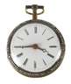 Spindeltaschenuhr mit Emailledekor